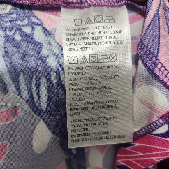 Attitudes by Renee Vibrant Pink and Purple Kimono Size XSP Novelty Brints Birds - Picture 4 of 8